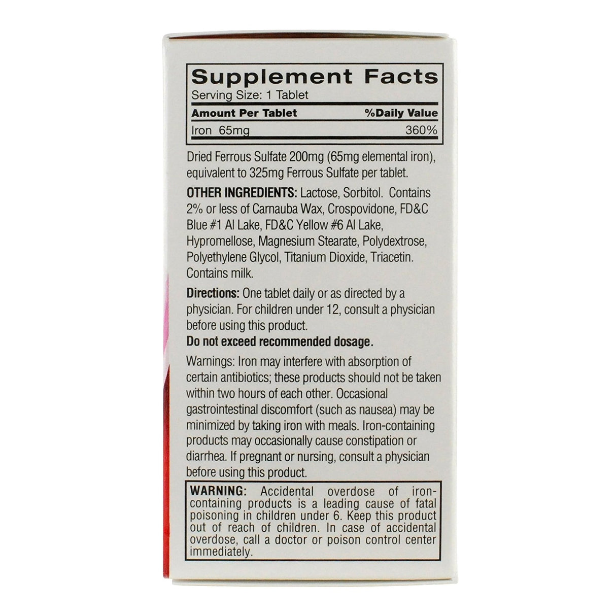 Mineral Supplement Feosol Iron 65 mg Strength Tablet 120 per Bottle