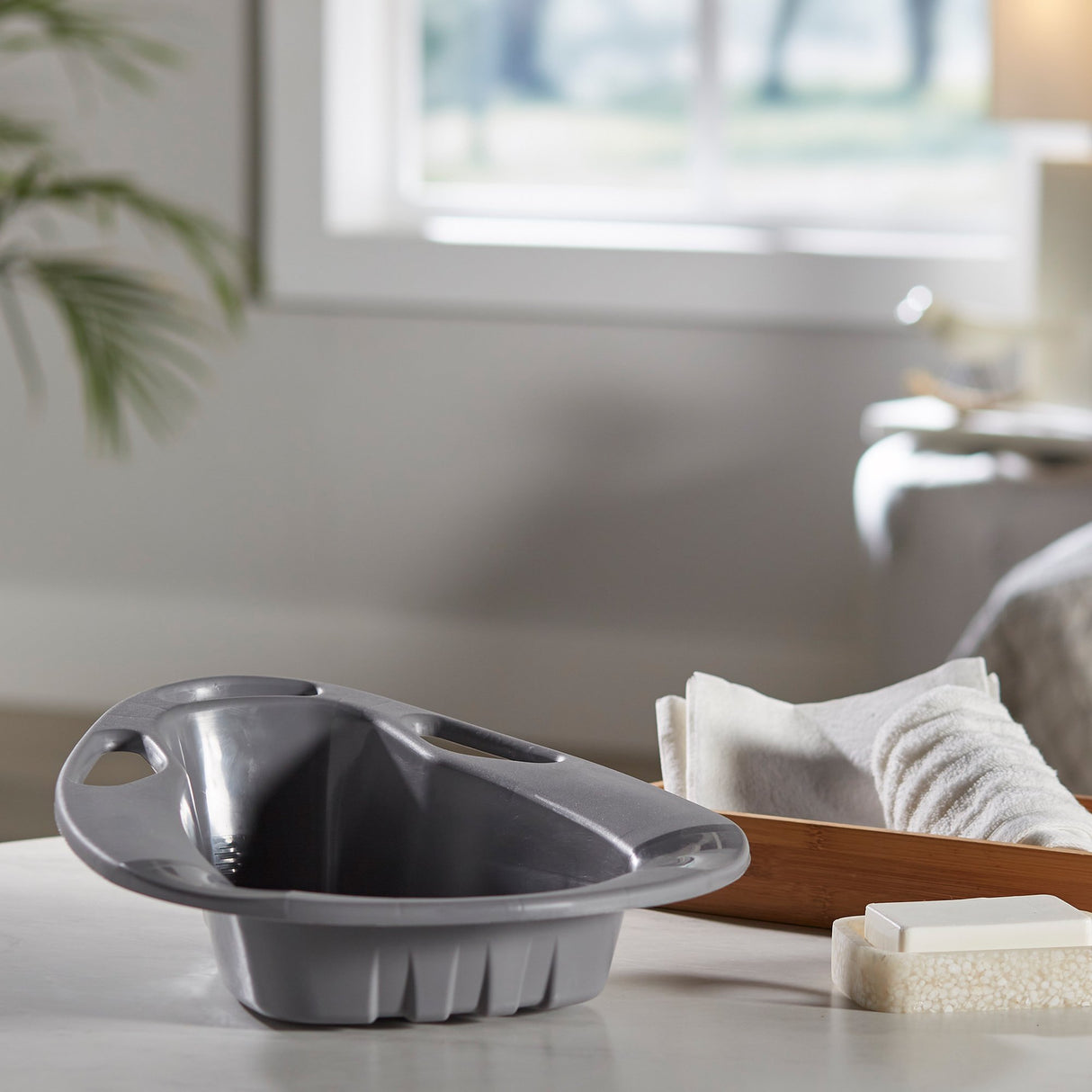 Stackable Bedpan McKesson Graphite 2 Quart / 1893 mL