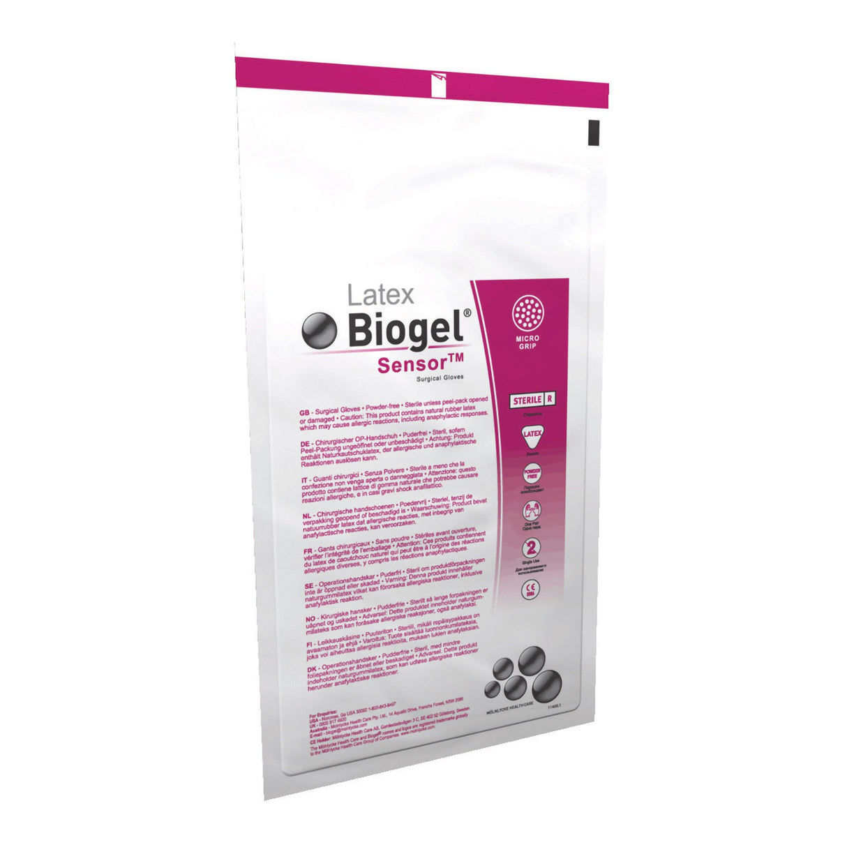 Surgical Glove Biogel Sensor Size 6 Sterile Latex Standard Cuff Length Micro-Textured Straw Not Chemo Approved