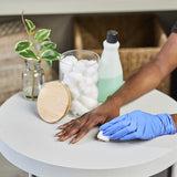 Exam Glove CareStock Medium NonSterile Nitrile Standard Cuff Length Textured Fingertips Blue Chemo Tested
