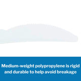 Knife McKesson Medium Weight White Polypropylene