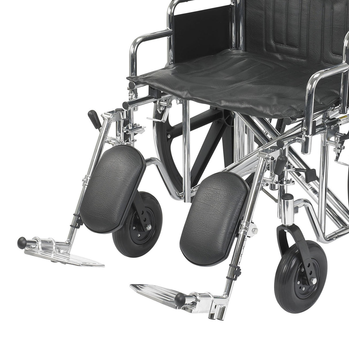 Bariatric Wheelchair McKesson Dual Axle Desk Length Arm Swing-Away Elevating Legrest Black Upholstery 22 Inch Seat Width Adult 450 lbs. Weight Capacity