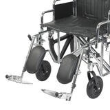 Bariatric Wheelchair McKesson Dual Axle Desk Length Arm Swing-Away Elevating Legrest Black Upholstery 22 Inch Seat Width Adult 450 lbs. Weight Capacity