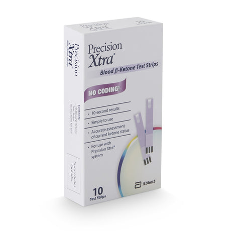 Blood Glucose and Ketone Test Strips Precision Xtra 10 Strips per Pack