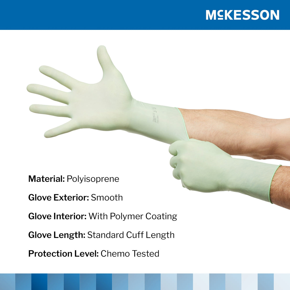 Surgical Glove McKesson Perry Performance Plus Size 7 Sterile Polyisoprene Standard Cuff Length Smooth Green Chemo Tested