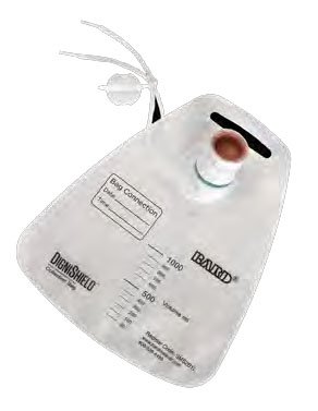 Rectal Collection Pouch Dignishield SMS One-Piece System Closed End
