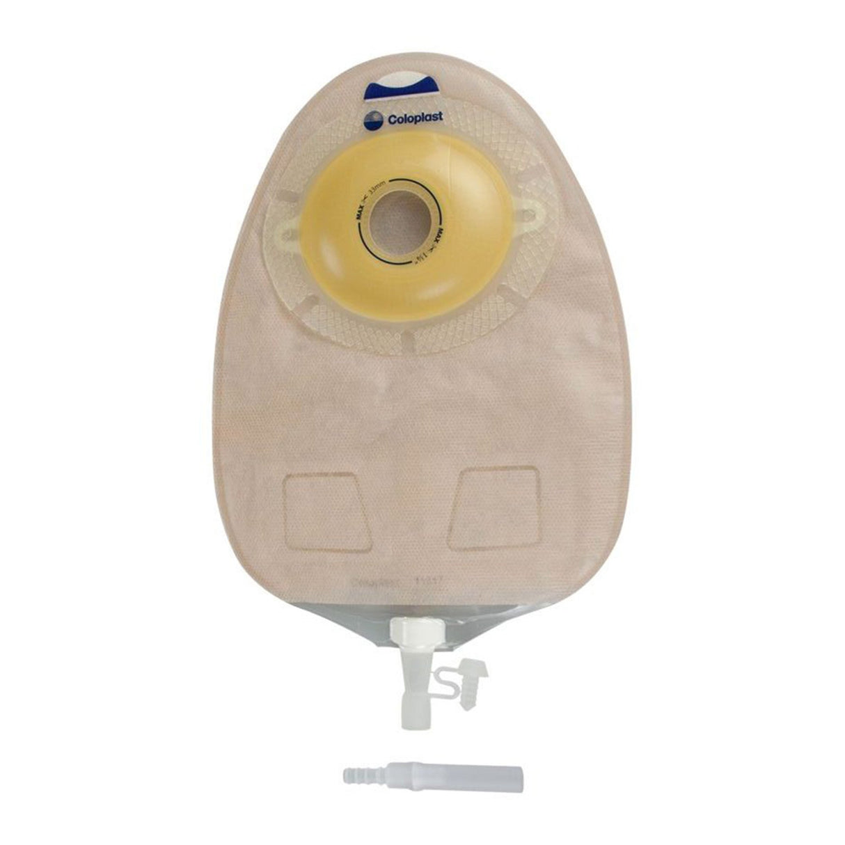 Urostomy Pouch SenSura One-Piece System 10-3/8 Inch Length, Maxi Convex Light, Pre-Cut 1-1/4 Inch Stoma Drainable