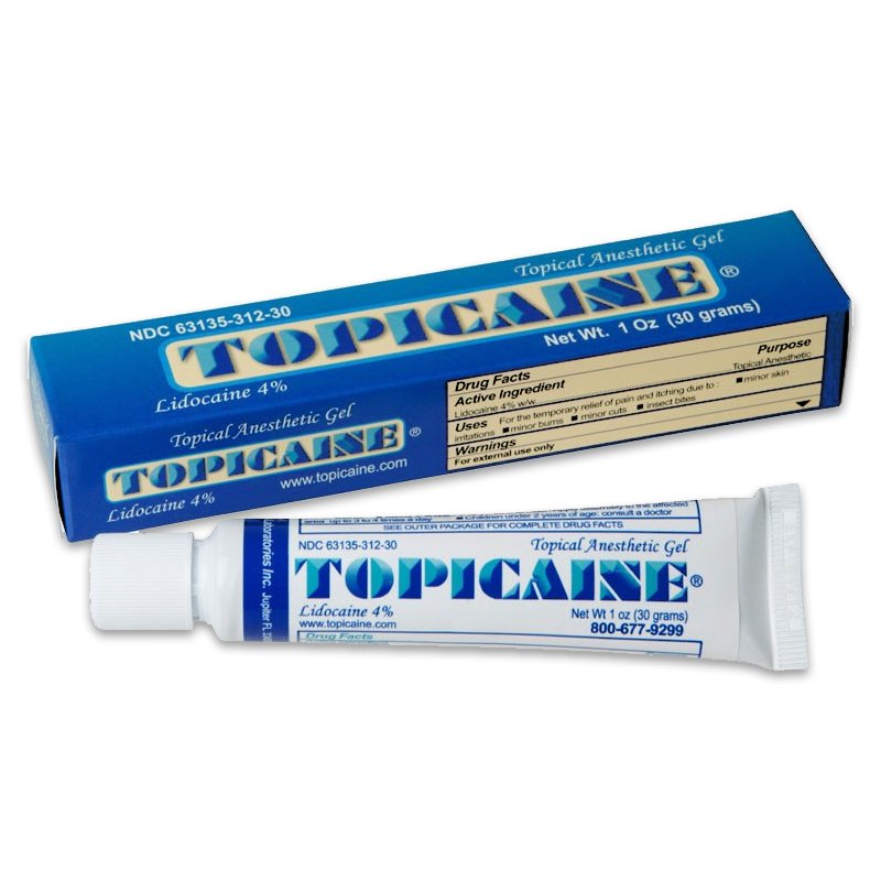 Topical Pain Relief Topicaine 4% Strength Lidocaine Topical Gel 30 Gram