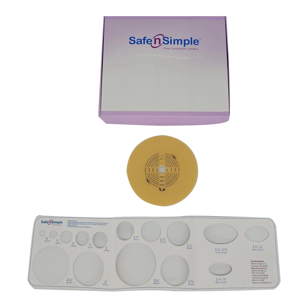 Ostomy Barrier Trim to Fit, Extended Wear Without Tape 70 mm Flange 2 Piece System Hydrocolloid Up to 2-1/4 Inch Opening 5 X 5 Inch