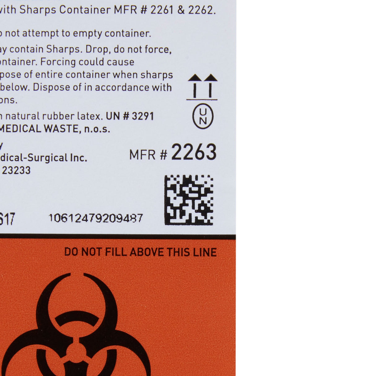 Sharps Container Cabinet / Wall Enclosure McKesson Prevent High Impact Polystyrene Wall Mount Locking