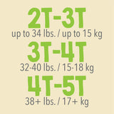 Unisex Toddler Training Pants Cutie Pants Pull On with Tear Away Seams Size 4T to 5T Disposable Heavy Absorbency