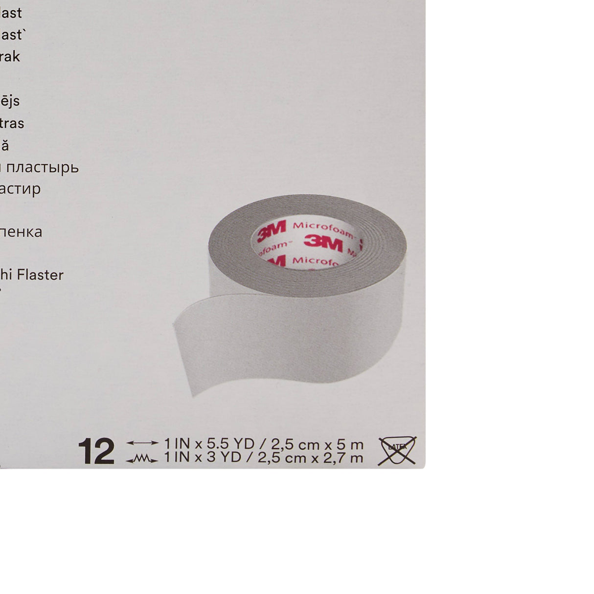 Medical Tape 3M Microfoam White 1 Inch X 5-1/2 Yard Elastic / Foam NonSterile