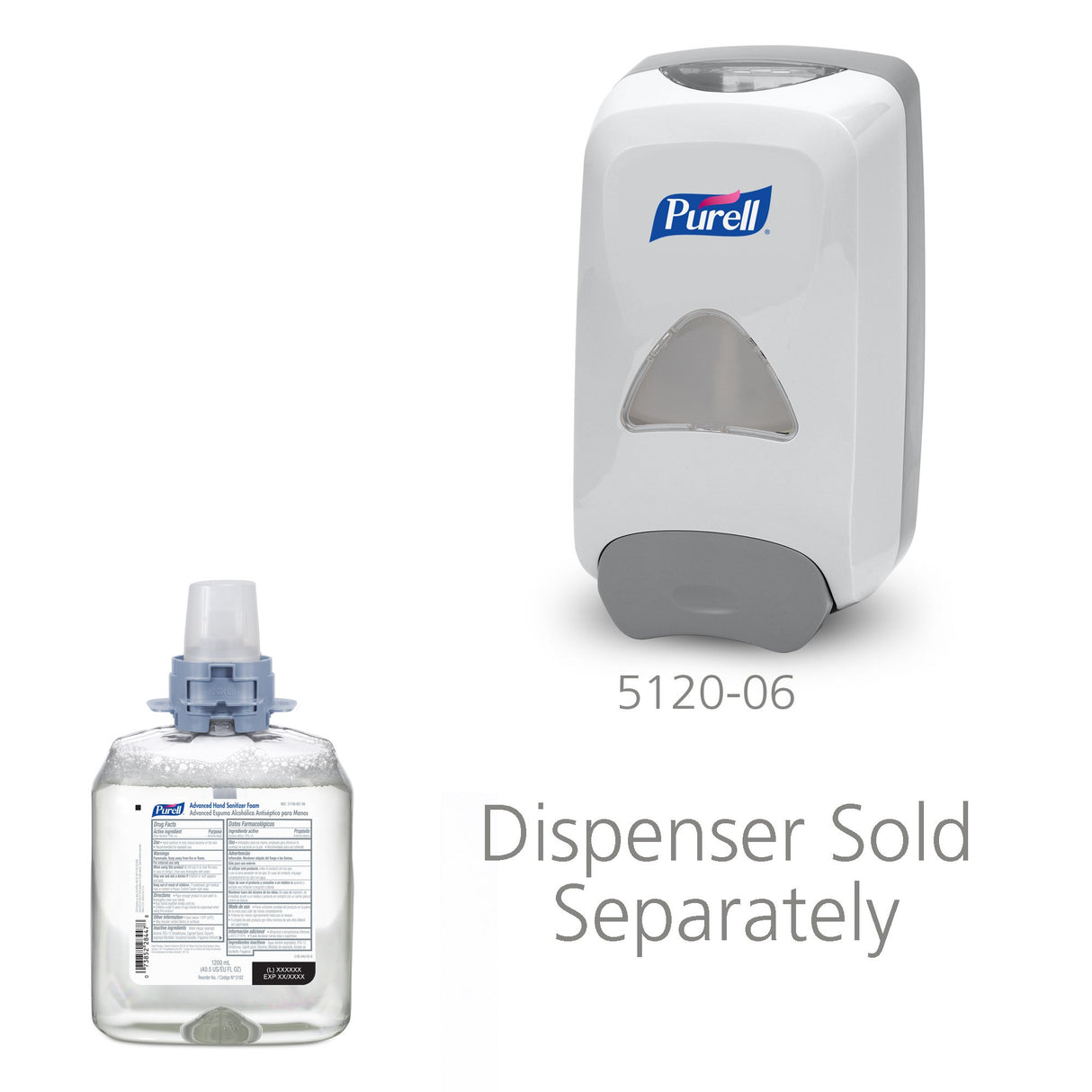 Hand Sanitizer Purell Advanced 1,200 mL Ethyl Alcohol Foaming Dispenser Refill Bottle