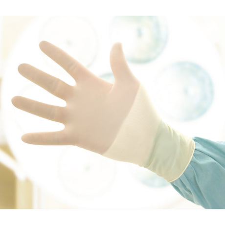 Surgical Glove Biogel Surgeons Size 6.5 Sterile Latex Standard Cuff Length Micro-Textured Straw Not Chemo Approved