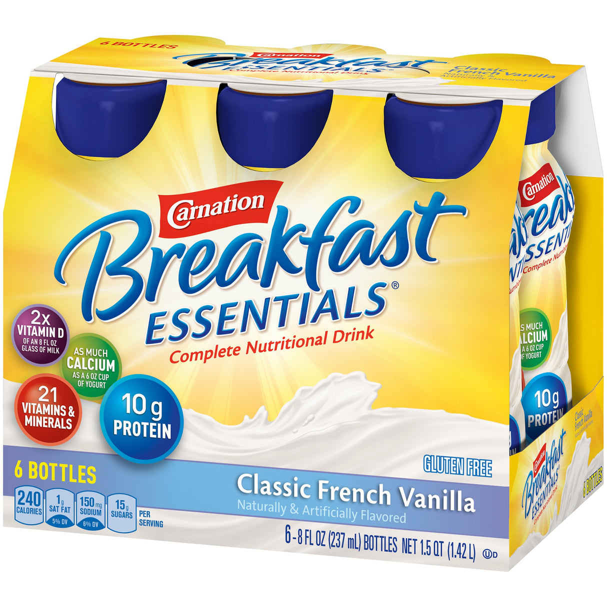Oral Supplement Carnation Breakfast Essentials French Vanilla Flavor Liquid 8 oz. Bottle