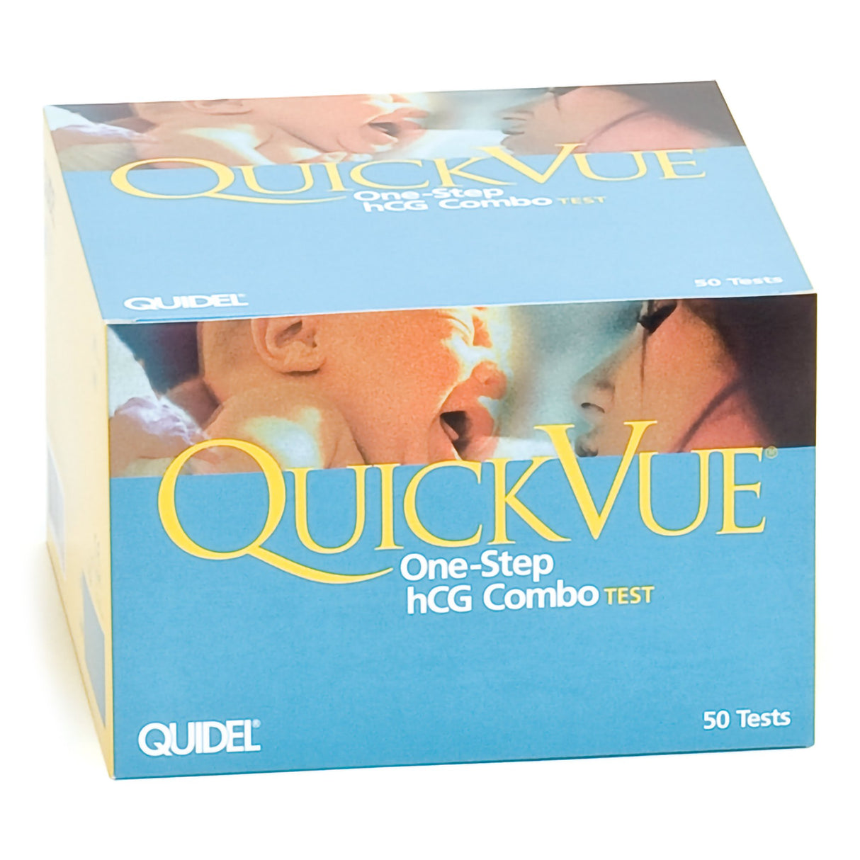 Reproductive Health Test Kit QuickVue One-Step hCG Combo hCG Pregnancy Test 50 Tests CLIA Waived Sample Dependent