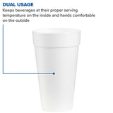 Insulated Drinking Cup WinCup 20 oz. White Styrofoam Disposable