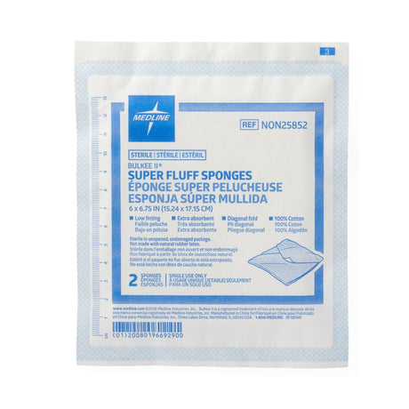 Fluff Dressing Bulkee II 6 X 6-3/4 Inch 6-Ply Sterile 2 per Pack