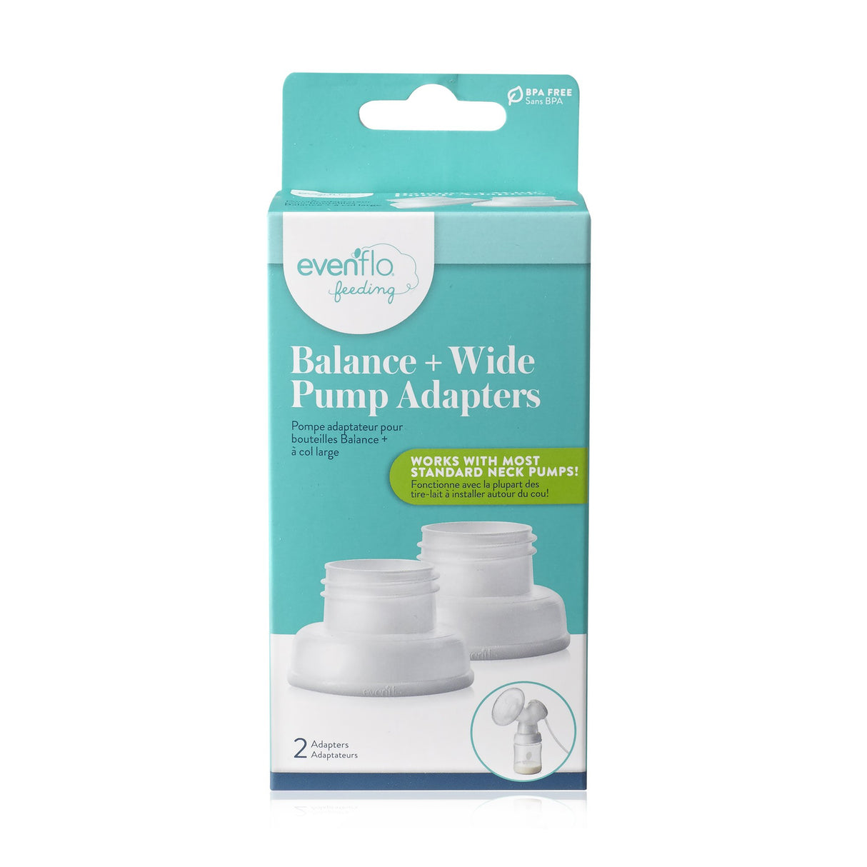 Breast Pump Adapter Evenflo Balance + Wide Neck For Evenflo Balance + Wide Neck Bottles