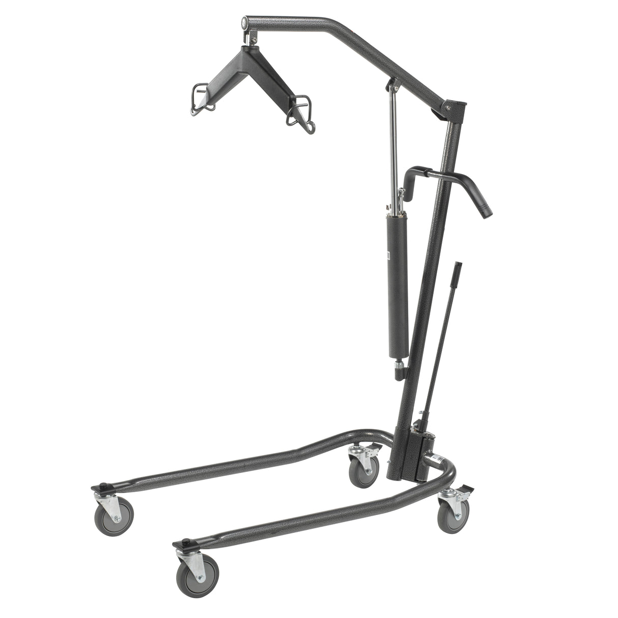 Hydraulic Patient Lift with Six Point Cradle, 5" Casters, Silver Vein