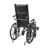 Silla de ruedas Silver Sport totalmente reclinable, brazos completos, asiento de 18"