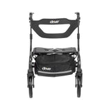 Nitro Sprint Rollator Rolling Walker, Hemi Height, Black