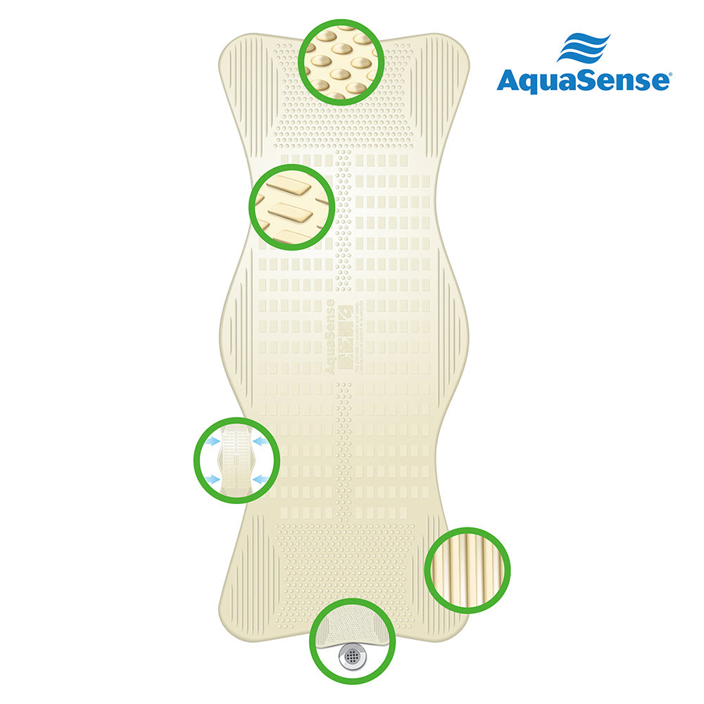 Non-Slip Bath Mat with Invigorating Massage Zones