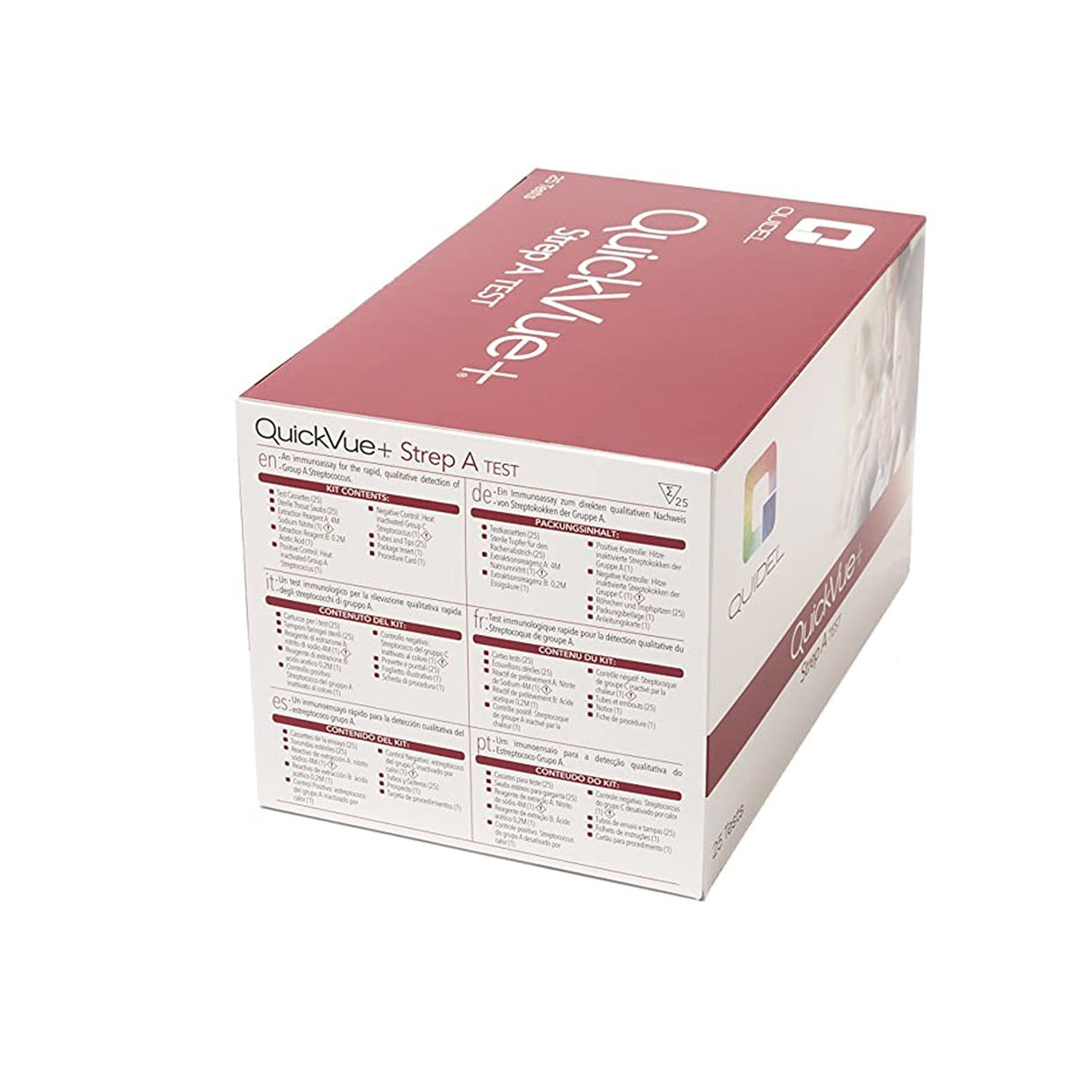 Respiratory Test Kit QuickVue+ Strep A Strep A Test 25 Tests CLIA Non-Waived