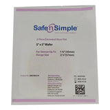 Ostomy Barrier Trim to Fit, Extended Wear Adhesive Tape Collar 57 mm Flange Red Code System Up to 1-3/4 Inch Opening 5 X 5 Inch
