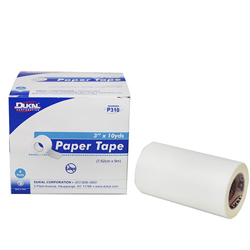 Medical Tape Dukal White 3 Inch X 10 Yard Paper NonSterile