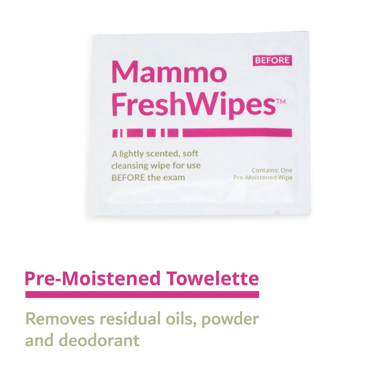 Mammography Cleansing Towelette PDC Freshwipes Individual Packet Scented 50 Count