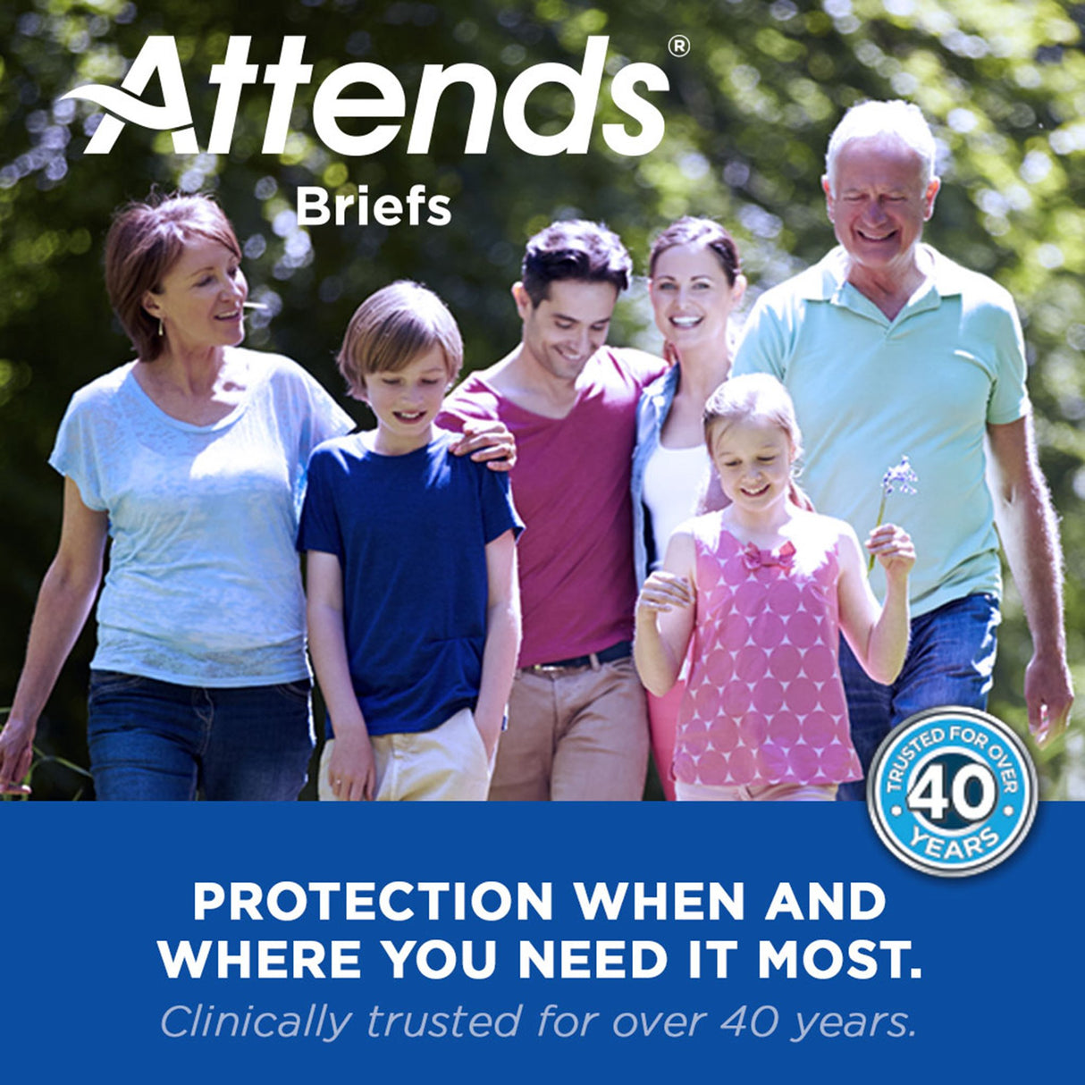 Unisex Youth Incontinence Brief Attends Small Disposable Heavy Absorbency