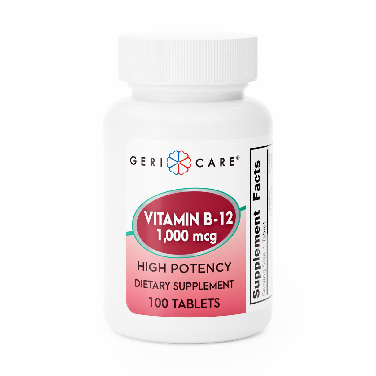 Vitamin Supplement Geri-Care Vitamin B12 1,000 mcg Strength Tablet 100 per Bottle