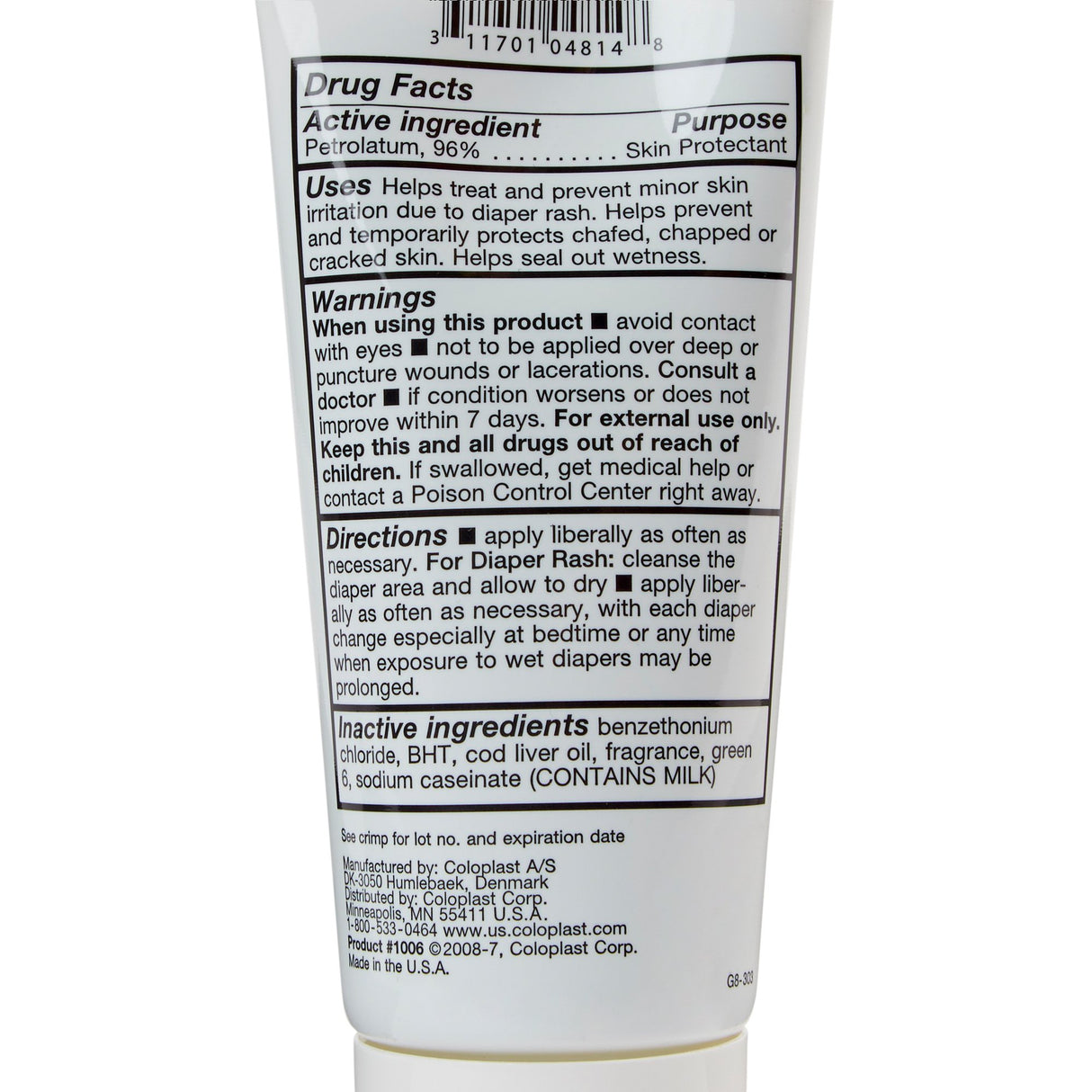 Skin Protectant Baza Clear 5 oz. Tube Scented Ointment CHG Compatible