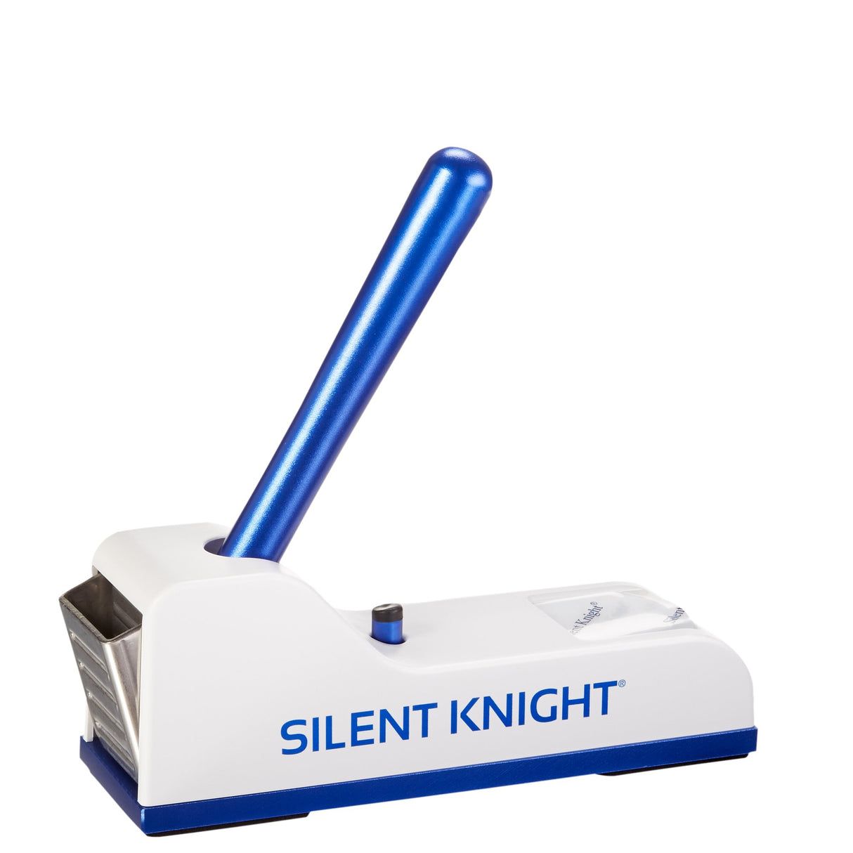 Pill Crusher Silent Knight Hand Operated Blue / White