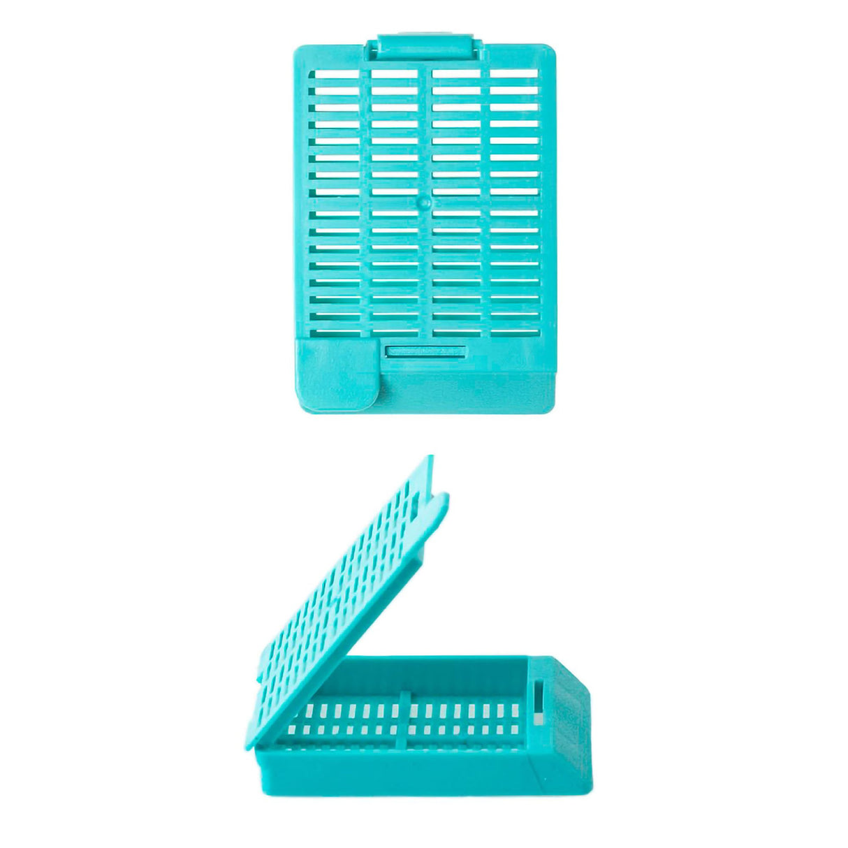 Tissue Cassette Swingsette Acetal Aqua