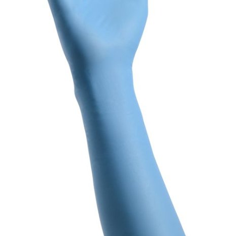 Exam Glove Cardinal Health Decontamination Large NonSterile Nitrile Extended Cuff Length Fully Textured Blue Chemo Tested