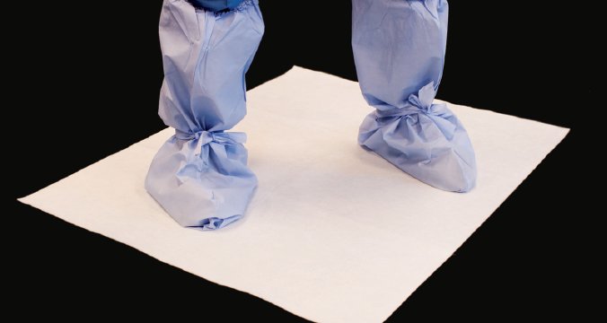 Absorbent Floor Mat EnviroSorb 46 X 72 Inch White Polyester / Rayon / Polyethylene