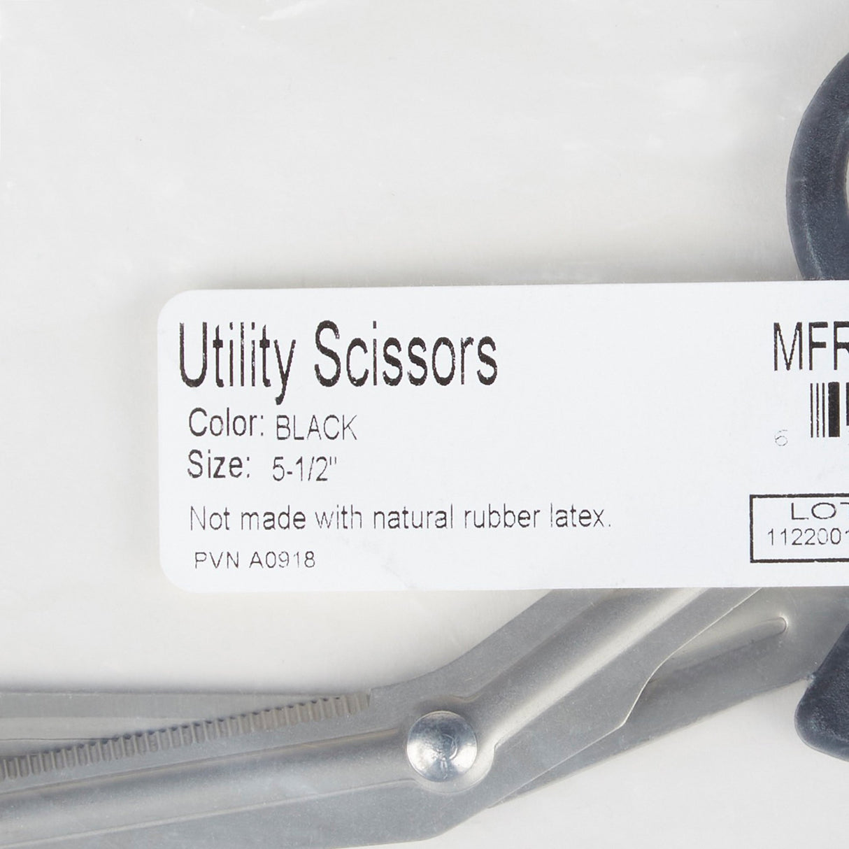 Trauma Shears McKesson Medicut Black 5-1/2 Inch Length Medical Grade Stainless Steel Finger Ring Handle Blunt Tip / Blunt Tip