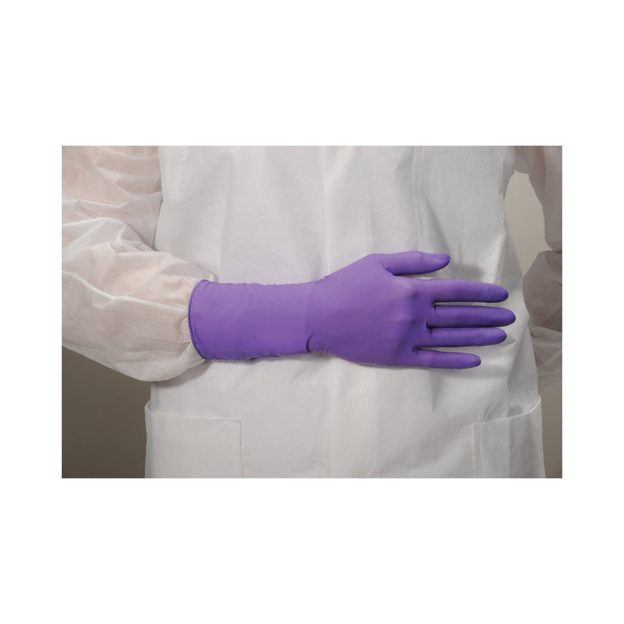 Exam Glove Purple Nitrile-Xtra X-Large NonSterile Nitrile Extended Cuff Length Textured Fingertips Purple Chemo Tested