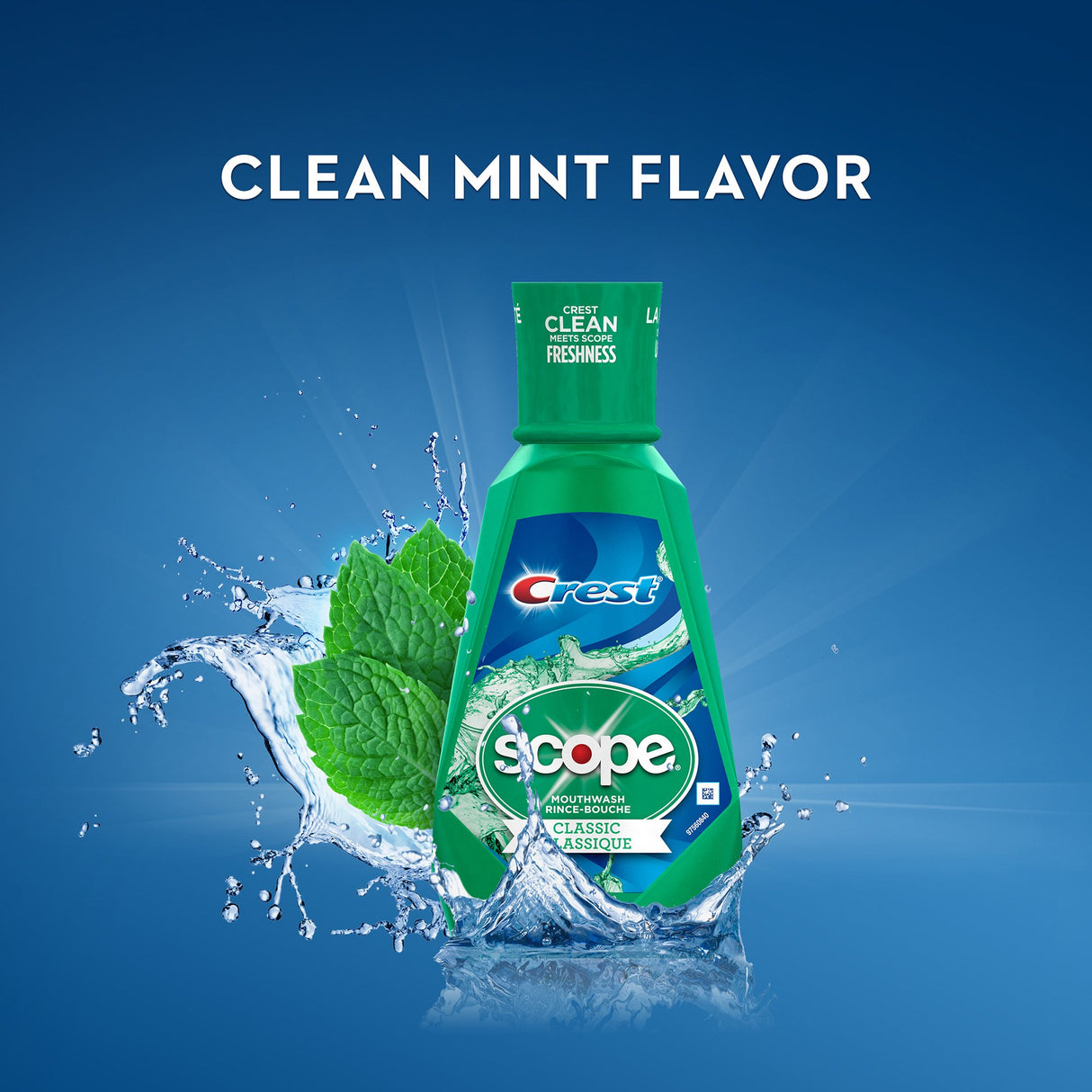 Mouthwash Crest Scope Classic 1.2 oz. Original Mint Flavor