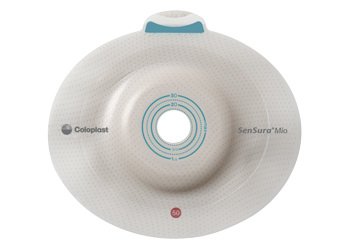 Ostomy Barrier SenSura Mio Click Precut, Standard Wear Elastic Adhesive 40 mm Flange Green Code System 11/16 Inch Opening