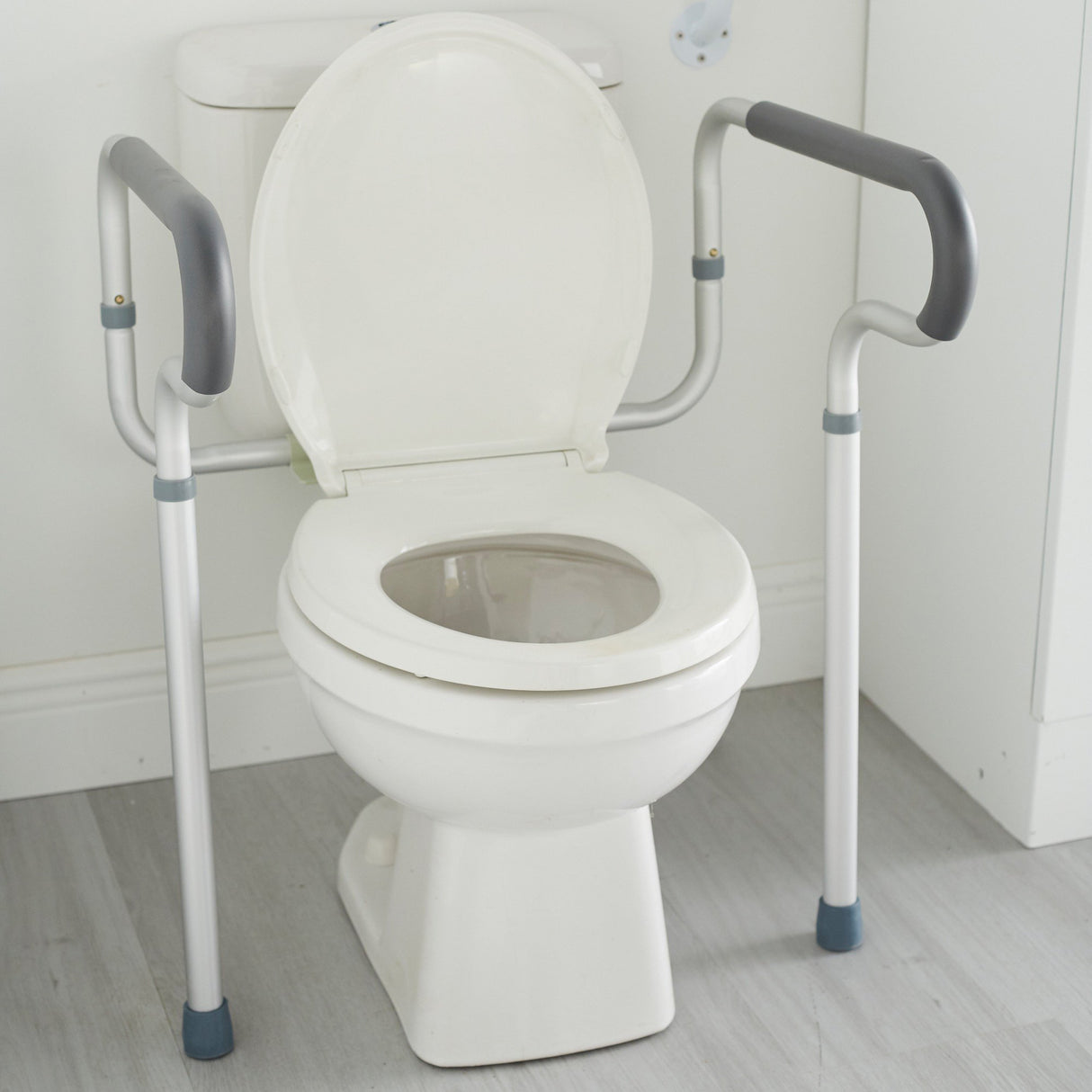 Toilet Safety Rail McKesson Gray Aluminum