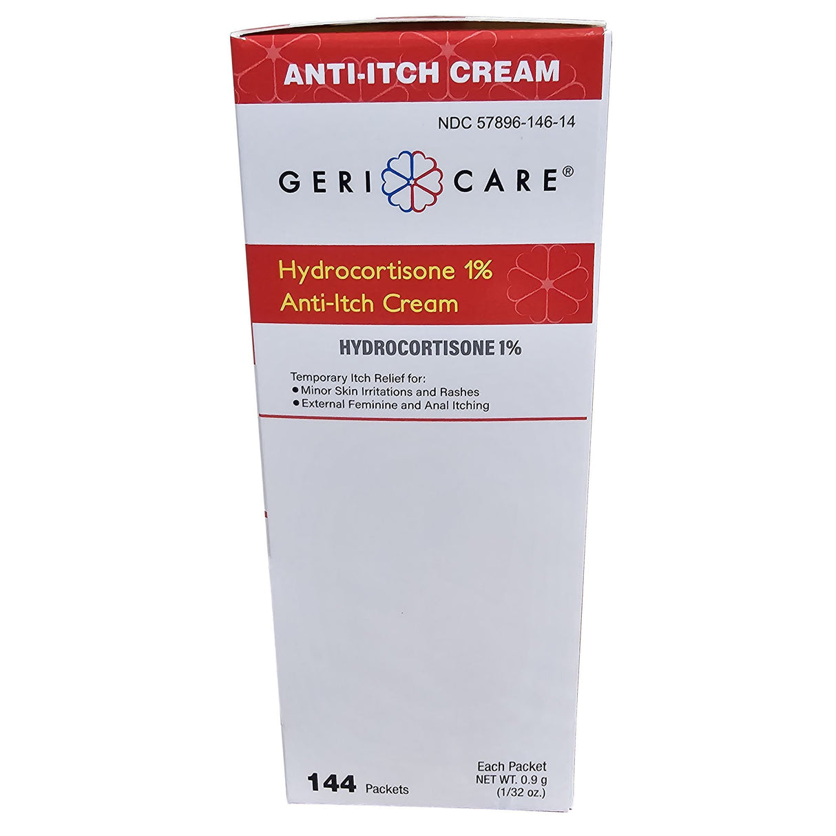 Itch Relief Geri-Care 1% Strength Cream 144 Per Box Individual Packet