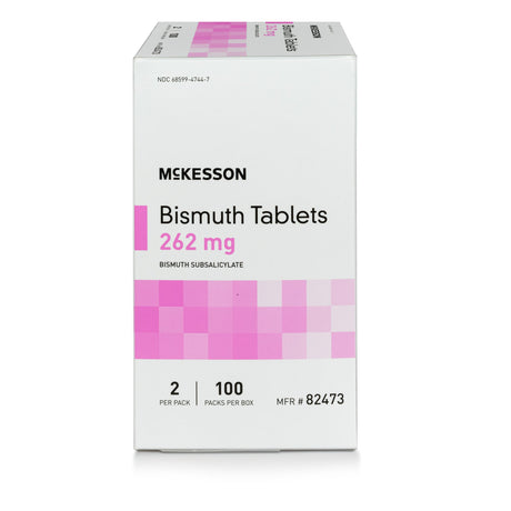 Anti-Diarrheal McKesson Brand 262 mg Strength Tablet 100 per Box
