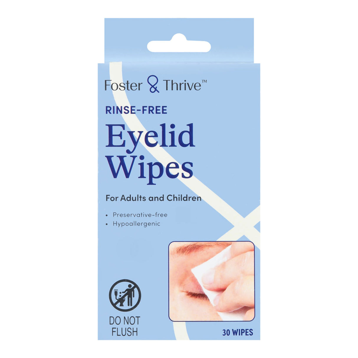 Eyelid Cleanser Foster & Thrive 30 per Box Wipe