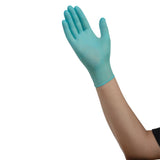 Exam Glove ESTEEM Stretch Small NonSterile Nitrile Standard Cuff Length Textured Fingertips Teal Chemo Tested