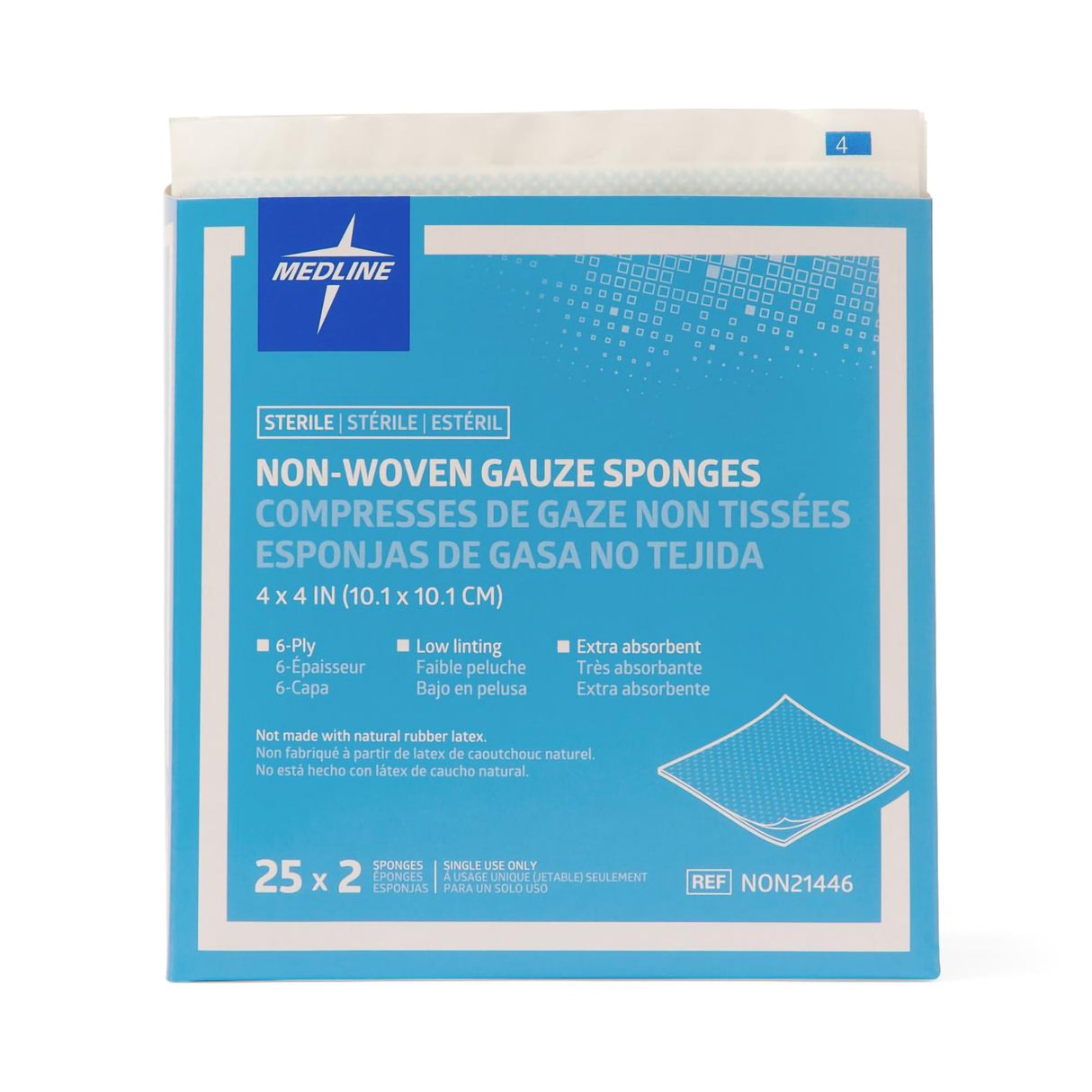 Nonwoven Sponge Avant Gauze 4 X 4 Inch 6-Ply Sterile 2 per Pack