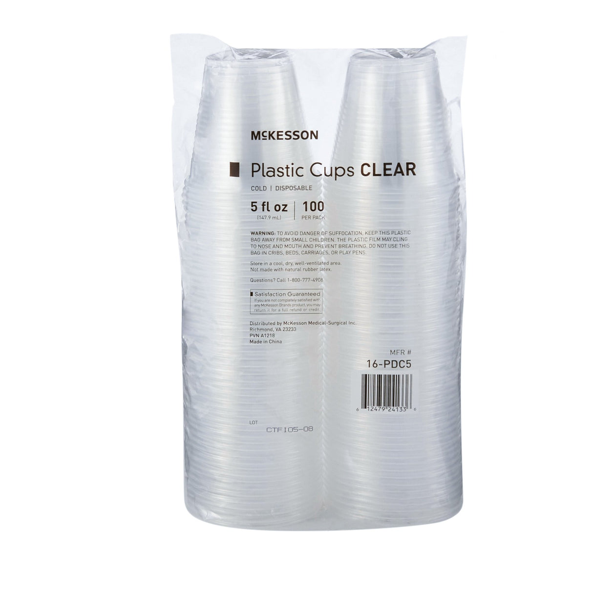 Drinking Cup McKesson 5 oz. Clear Polypropylene Disposable