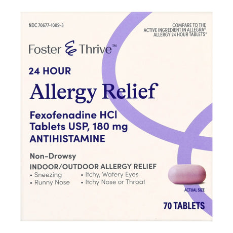 Allergy Relief Foster & Thrive 180 mg Strength Tablet 70 per Bottle